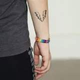 Hand Braided Gay Rainbow Bracelet – photo 3
