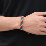 Hand Braided Gay Pride Bracelet – photo 1