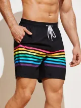 Rainbow Stripe Swim Trunks – photo 3