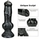 Black knotted dildo with sculpt details – photo 6