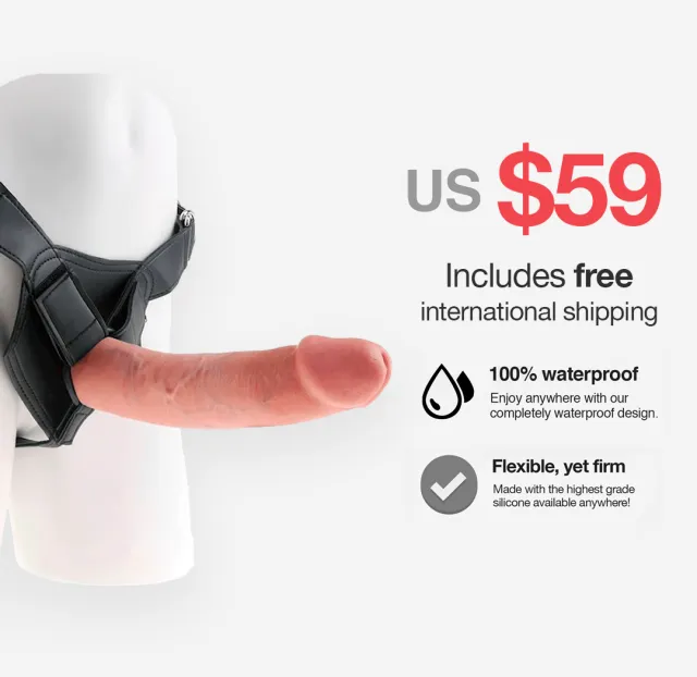 9 Inch Strap On Realistic Dildo Harness