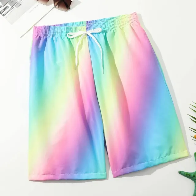 Rainbow Tie Die Swim Trunks