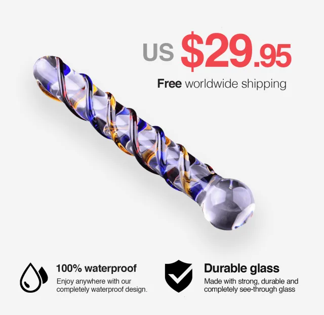 7 Inch Glass Rainbow Dildo