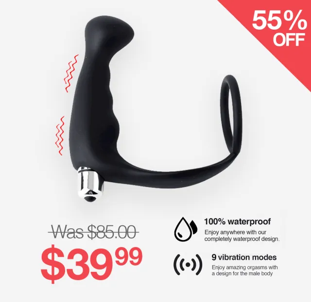Vibrating Prostate Massager with Cock Ring