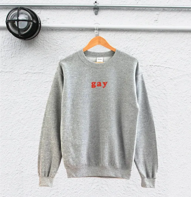 'Gay' Lettering Sweatshirt