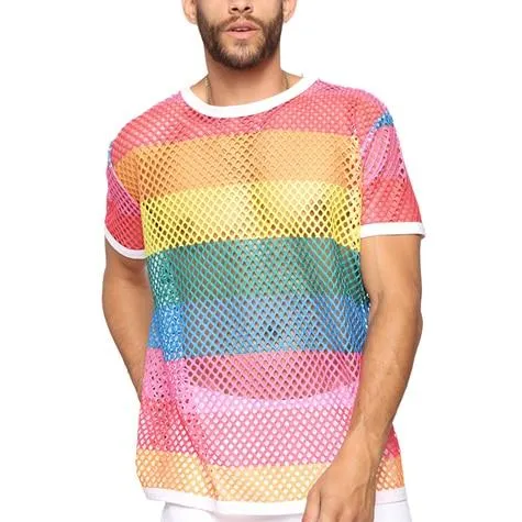 Rainbow Mesh T-Shirt