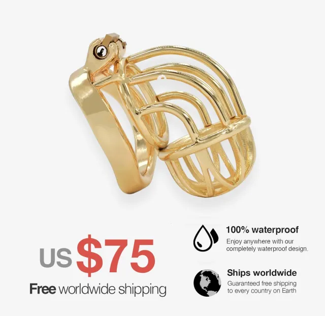 Premium Gold Chastity Cage