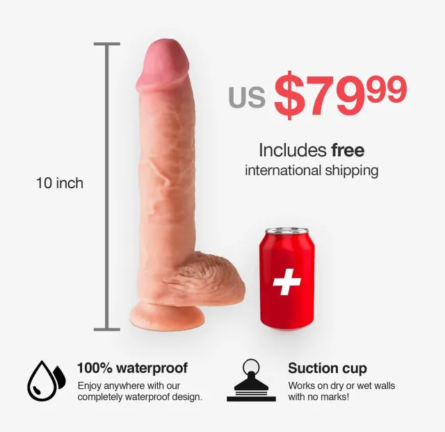 Realistic 10 Inch Dildo