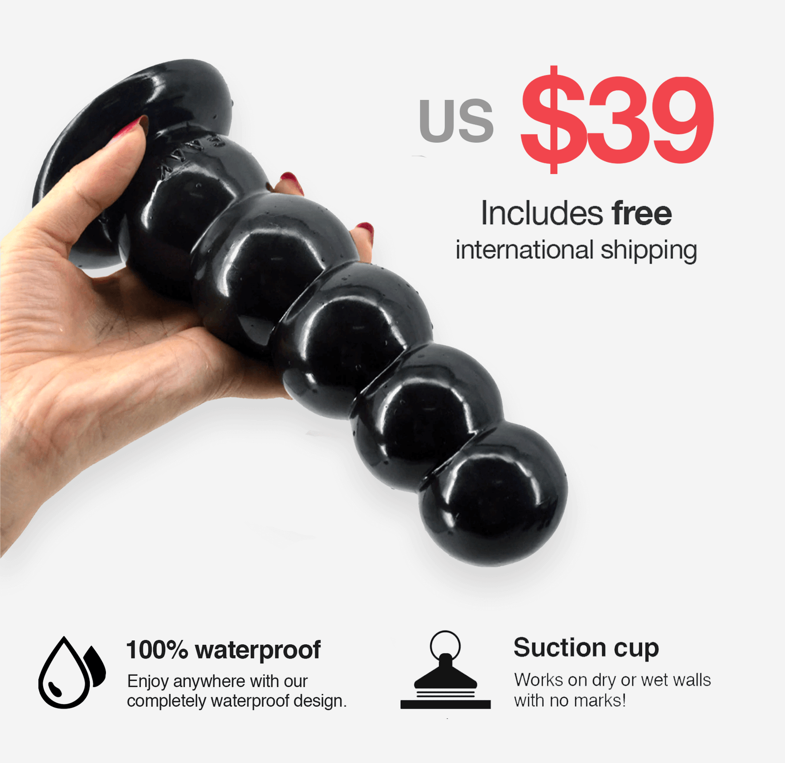 Anal Beads 8 Inch Dildo